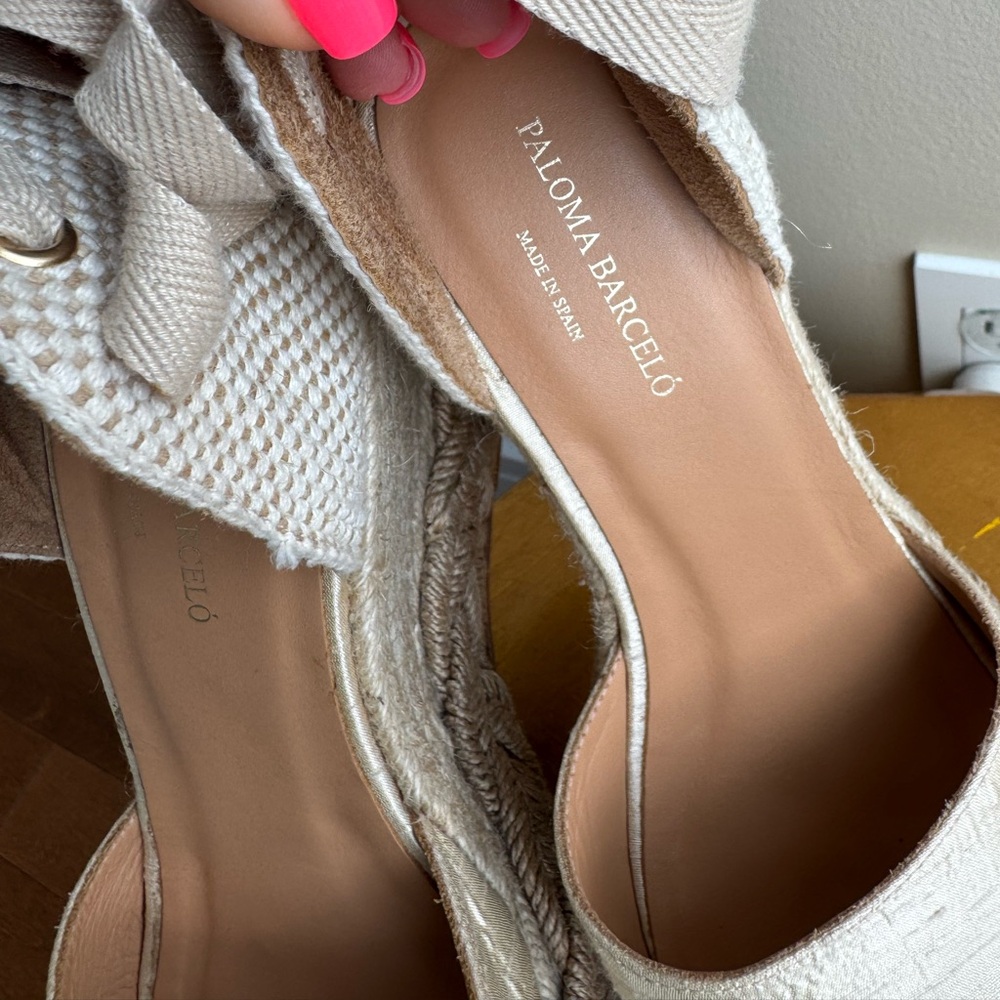 Paloma Barcelo Espadrille Platform Wedge Sandals, Size 9.5 - Picture 13 of 15